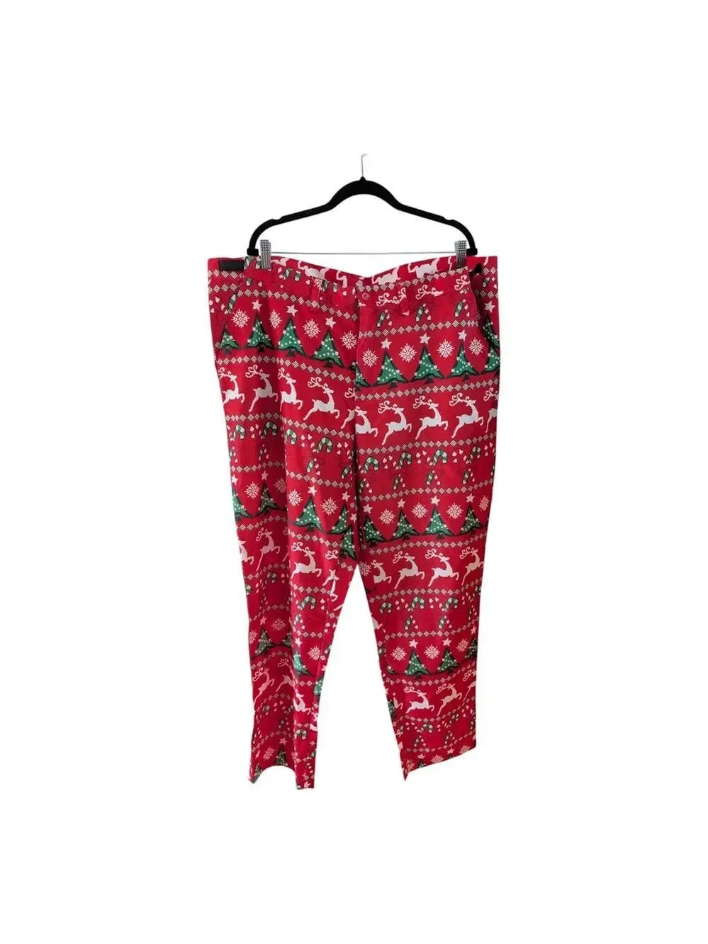 Dec. 25th Christmas Suit & Tie Novelty Reindeer Tree Lights Holiday Party XXL
